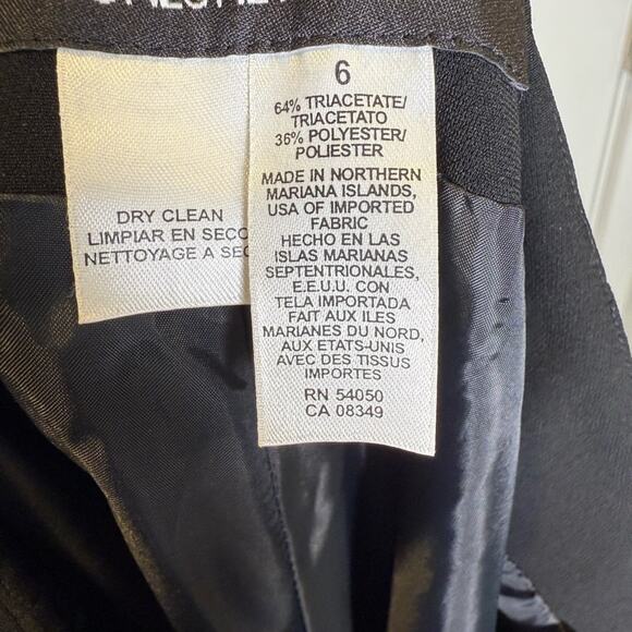 Jones New York Wide Leg Black Pants size 6 with a side zip - Picture 2 of 6